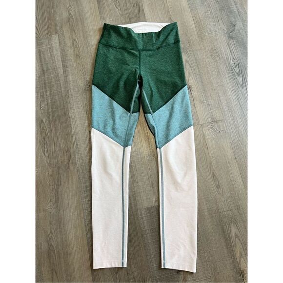Outdoor Voices Women’s Small Springs Leggings Green Pink Yoga Run Workout - Picture 3 of 11